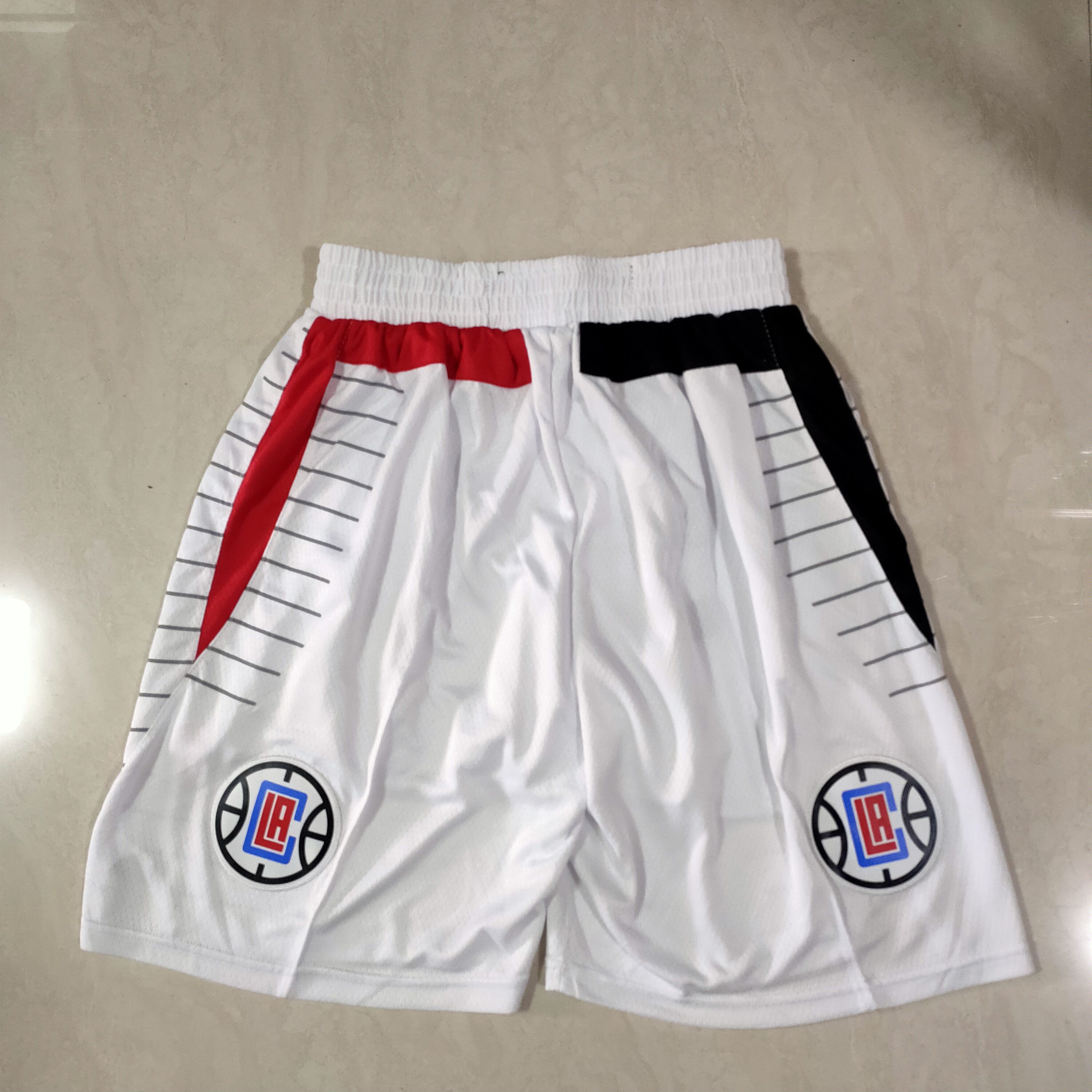 Cheap Men NBA Los Angeles Clippers White Shorts 0416